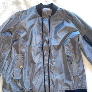 Women’s grey bomber jacket